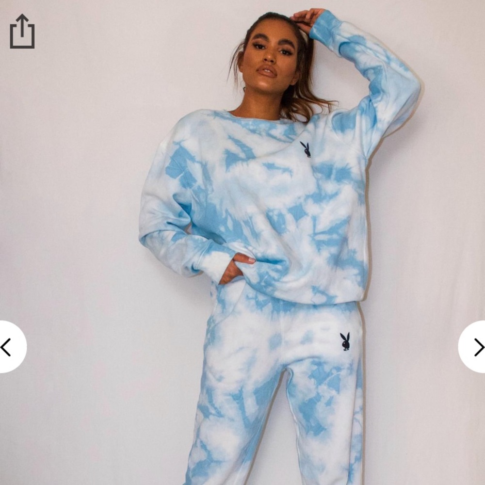 COPY - Missguided x playboy tie dye crew neck